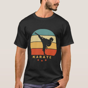 Karate Retro Sonnenuntergang Design - Frauen trete T-Shirt