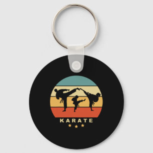 Karate Retro Sun Design Mann Frauen und Kind do Ka Schlüsselanhänger