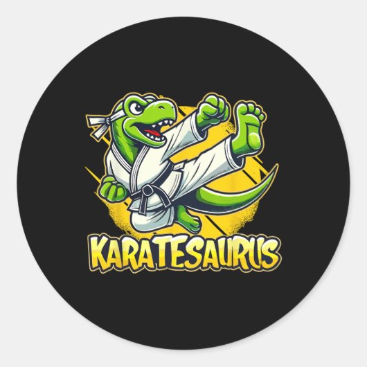 Karate runder aufkleber (Vorderseite)