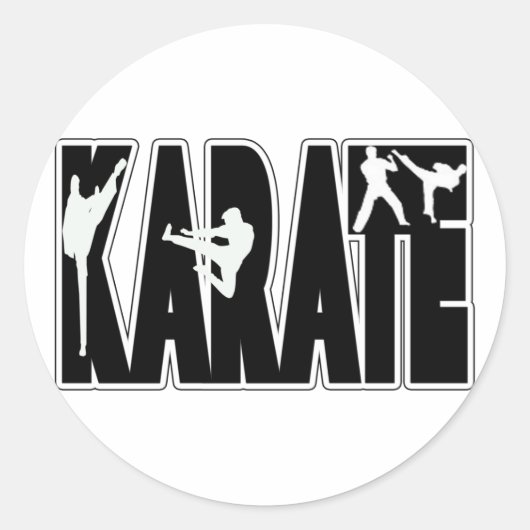 KARATE RUNDER AUFKLEBER (Vorderseite)