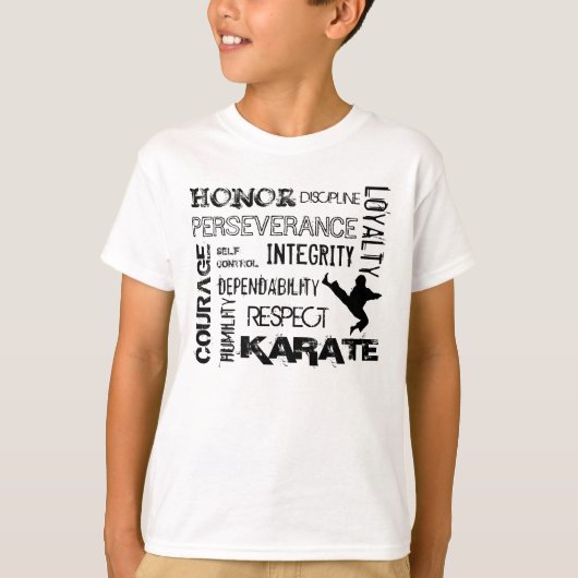 Karate-schwarzer Gurt-Prinzip-T - Shirt (Vorderseite)