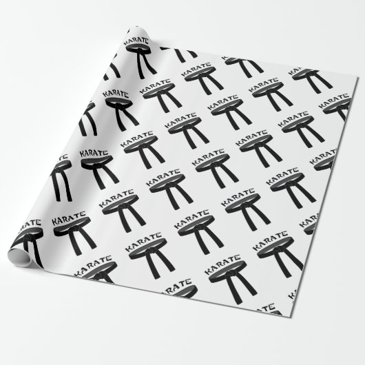 Karate-schwarzer Gürtel Geschenkpapier (Ungerollt)