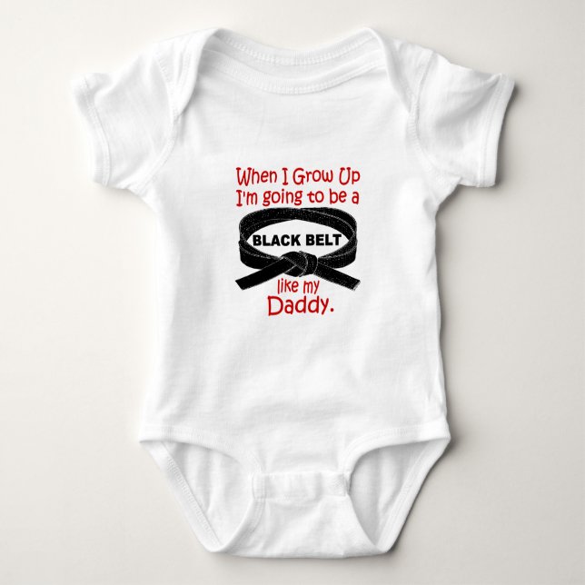 KARATE schwarzer Gürtel mögen meinen Vati 1 Baby Strampler (Vorderseite)