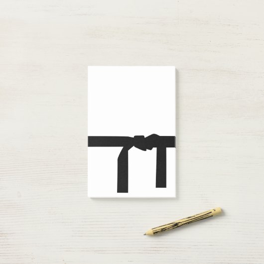 Karate-schwarzer Gürtel Post-it Klebezettel (Auf Schreibtisch)