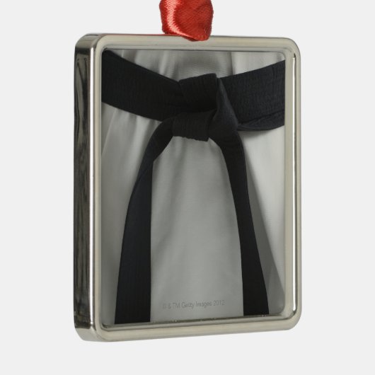 Karate-schwarzer Gürtel Silbernes Ornament (Rechts)