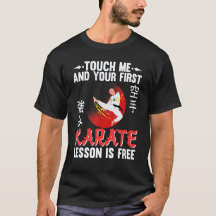 Karate-Schwarzgurt-Gi-Uniform Berühre mich und dei T-Shirt