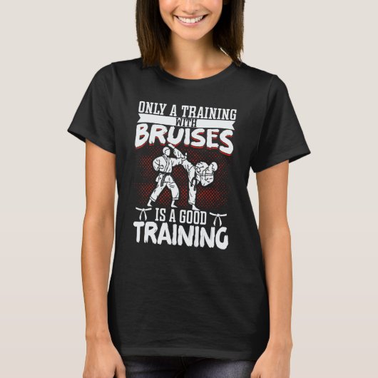 Karate-Schwarzgurt-Gi-Uniform nur ein Training mit T-Shirt (Vorderseite)