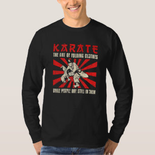 Karate-Schwarzgürtel-Gi-Uniform Karatethe des Falt T-Shirt
