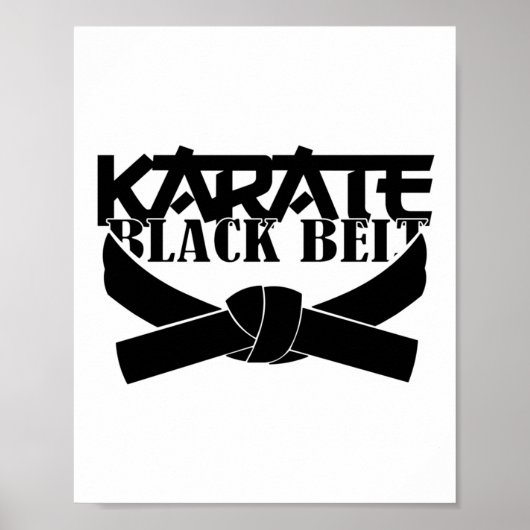 Karate-Schwarzgürtel-T-Shirt_1 Poster (Vorne)