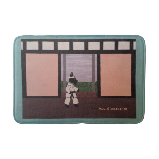 KARATE SCOTTIE BADEMATTE (Vorderseite)