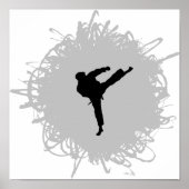 Karate Scribble Style Poster (Vorne)