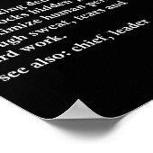 Karate Sensei Definition Funny Martial Arts Instru Poster (Ecke)