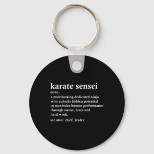 Karate Sensei Definition Funny Martial Arts Instru Schlüsselanhänger