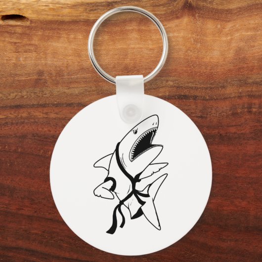 Karate Shark Funny Shark Wear Karate Gi Shark L Schlüsselanhänger (Vorderseite)