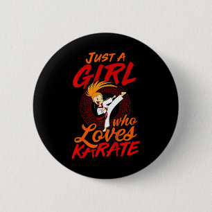 Karate-Shirt für Mädchen Button
