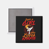 Karate-Shirt für Mädchen Magnet (Vorderseite/Rückseite)