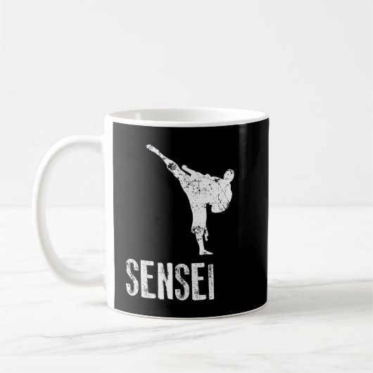 Karate Shirt, Sensei Cool Martial Arts Geschenk  Kaffeetasse (Links)