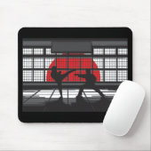 Karate-Silhouette in DoJo Mousepad (Mit Mouse)