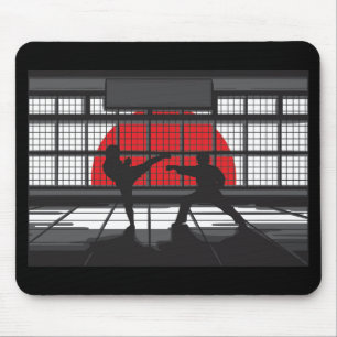 Karate-Silhouette in DoJo Mousepad