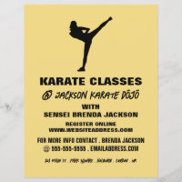 Karate-Silhouette, Karate-Klassenwerbung