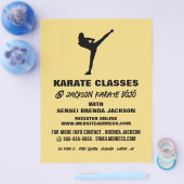 Karate-Silhouette, Karate-Klassenwerbung Flyer (Einzeln)