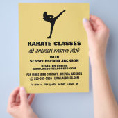 Karate-Silhouette, Karate-Klassenwerbung Flyer (Hand)