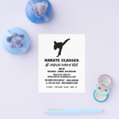 Karate-Silhouette, Karate-Klassenwerbung Flyer (Einzeln)