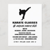 Karate-Silhouette, Karate-Klassenwerbung Flyer (Vorne)