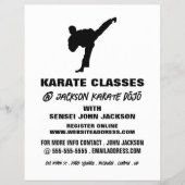 Karate-Silhouette, Karate-Klassenwerbung Flyer (Vorne)