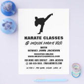 Karate-Silhouette, Karate-Klassenwerbung Flyer (Einzeln)