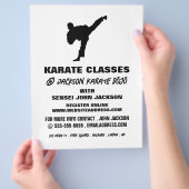 Karate-Silhouette, Karate-Klassenwerbung Flyer (Hand)