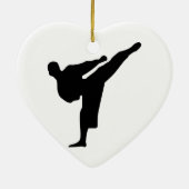 Karate-Silhouette Keramikornament (Hinten)