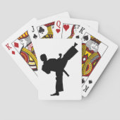 Karate Silhouette Kick Spielkarten (Rückseite)