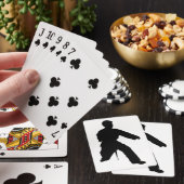 Karate Silhouette Stance Spielkarten (In Situ)