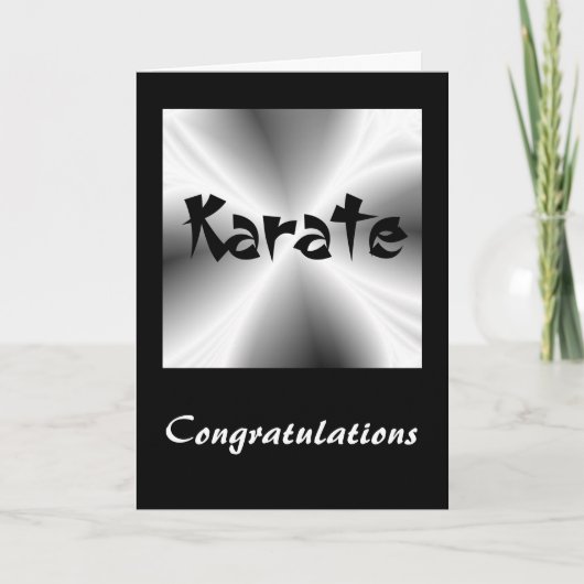 Karate Silver Herzlichen GlückwunGlückwunsch Karte (Vorderseite)