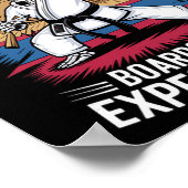Karate Skeleton - Breaking Boards und Erwartungen Poster (Ecke)