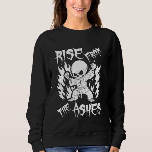 Karate Skeleton - Fighter Martial Arts Karate Sweatshirt (Vorderseite)