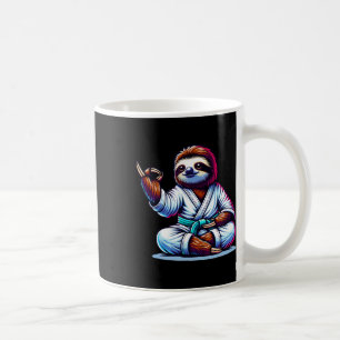 Karate Sloth Embracing Calm Serenity Kaffeetasse