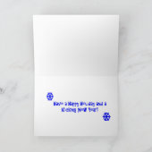 Karate Snowmen mit Waffenkarte Feiertagskarte (Innenseite)