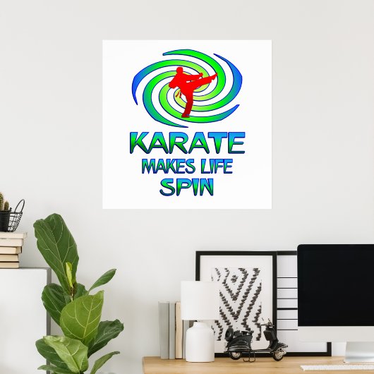 Karate Spins Poster (Heimbüro)