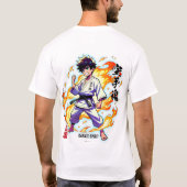 Karate Spirit Anime Warrior Light T-Shirt (Rückseite)