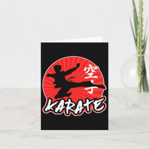 Karate-Sprung-Seitfußtritt Japanisch Karte