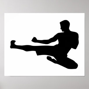 Karate-Sprungkick Poster