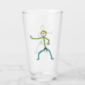 Karate Stickman Glas (Rückseite)