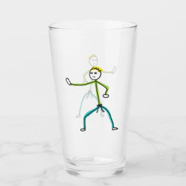 Karate Stickman Glas