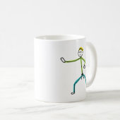 Karate Stickman Kaffeetasse (VorderseiteRechts)
