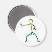 Karate Stickman Magnet (Vorderseite/Rückseite)