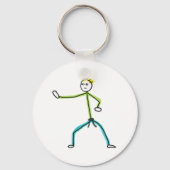 Karate-Stockmann Schlüsselanhänger (Rückseite)