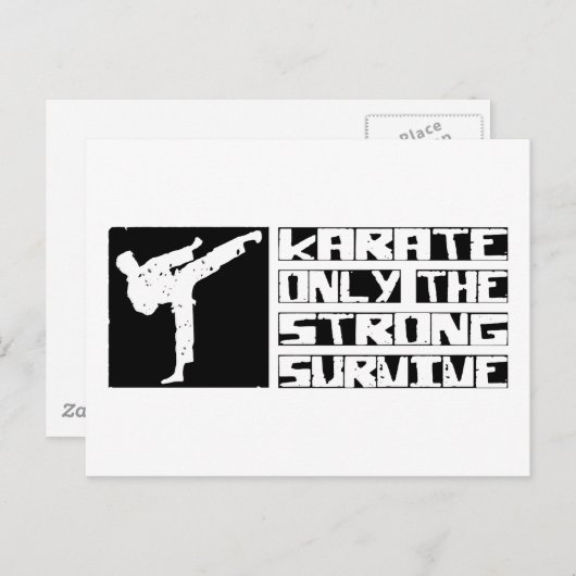 Karate Survive Postkarte (Vorne/Hinten)