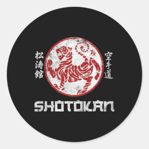 Karate Symbol Kyokushinkai Shotokan Dojo Training Runder Aufkleber
